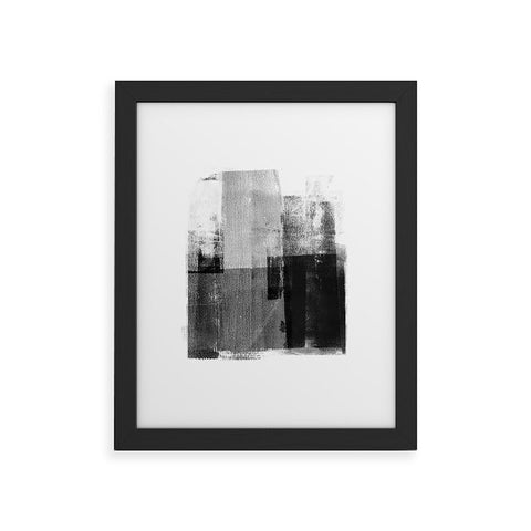 GalleryJ9 Black and White Minimalist Industrial Abstract Framed Art Print