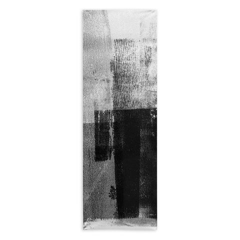 GalleryJ9 Black and White Minimalist Industrial Abstract Yoga Towel