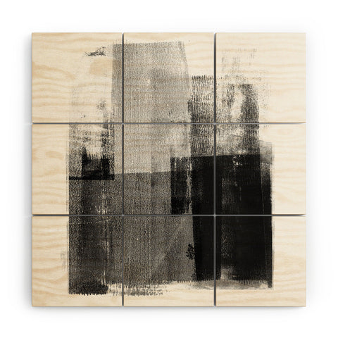 GalleryJ9 Black and White Minimalist Industrial Abstract Wood Wall Mural