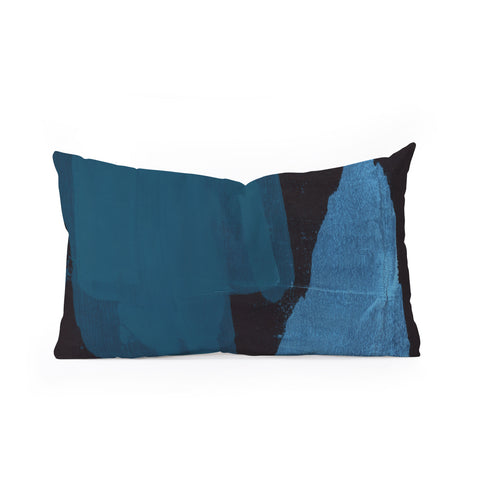 GalleryJ9 Dark Abstract Oblong Throw Pillow