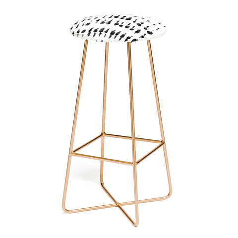 GalleryJ9 Medium Dots Pattern Black and White Distressed Texture Abstract Bar Stool