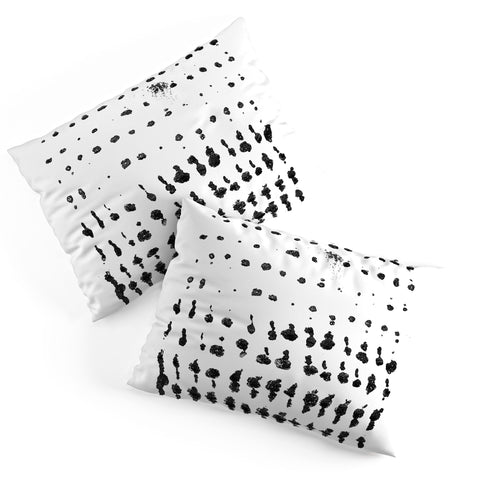 GalleryJ9 Medium Dots Pattern Black and White Distressed Texture Abstract Pillow Shams