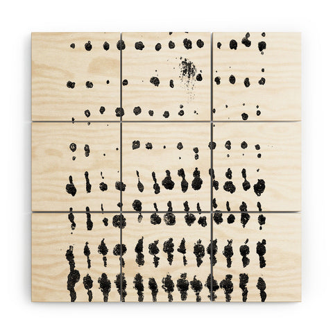 GalleryJ9 Medium Dots Pattern Black and White Distressed Texture Abstract Wood Wall Mural