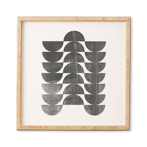 GalleryJ9 Mid Century Modern Op Art Black and White Pattern Framed Wall Art