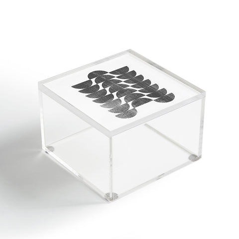 GalleryJ9 Mid Century Modern Op Art Black and White Pattern Acrylic Box