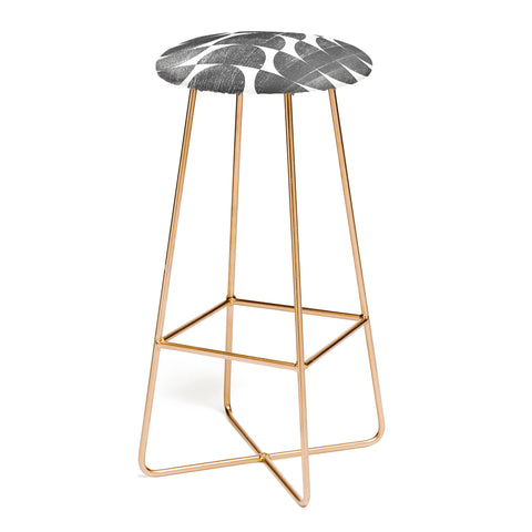 GalleryJ9 Mid Century Modern Op Art Black and White Pattern Bar Stool