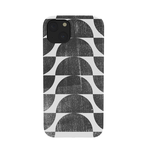 GalleryJ9 Mid Century Modern Op Art Black and White Pattern Phone Case
