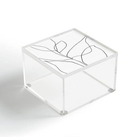 GalleryJ9 Minimalist Line Art Plant Drawing Acrylic Box