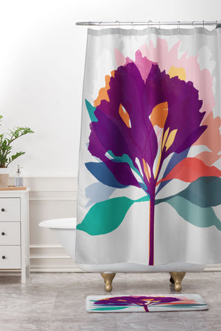 Garima Dhawan alstroemeria 2 Shower Curtain And Mat