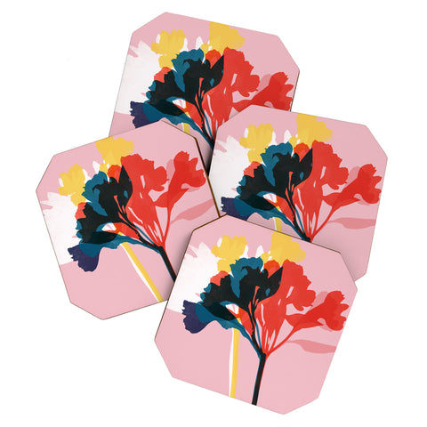 Garima Dhawan alstroemeria 9 Coaster Set