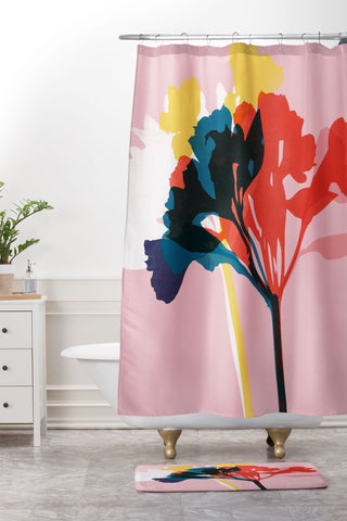 Garima Dhawan alstroemeria 9 Shower Curtain And Mat