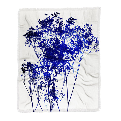 Garima Dhawan Babys Breath Indigo Throw Blanket