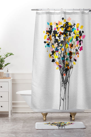 Garima Dhawan buttercups 2 Shower Curtain And Mat