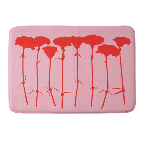Garima Dhawan carnations 3 Memory Foam Bath Mat
