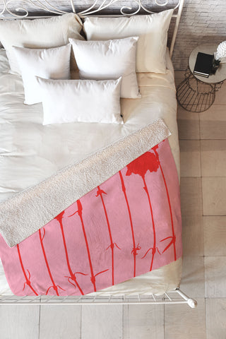 Garima Dhawan carnations 3 Fleece Throw Blanket