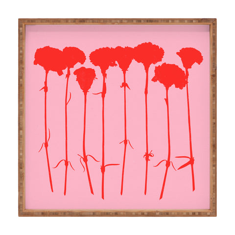 Garima Dhawan carnations 3 Square Tray