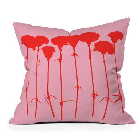 Garima Dhawan carnations 3 Throw Pillow