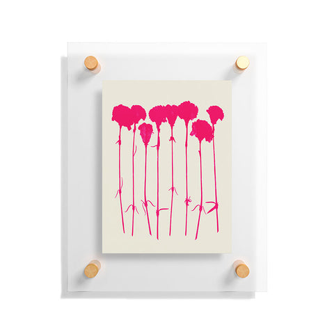 Garima Dhawan Carnations Pink Floating Acrylic Print