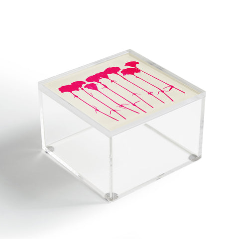 Garima Dhawan Carnations Pink Acrylic Box