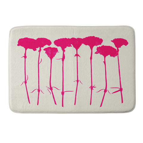 Garima Dhawan Carnations Pink Memory Foam Bath Mat