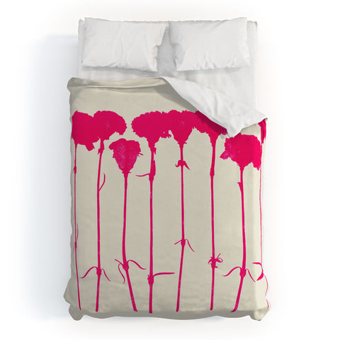Garima Dhawan Carnations Pink Duvet Cover