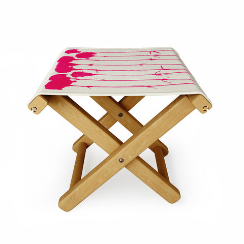 Garima Dhawan Carnations Pink Folding Stool