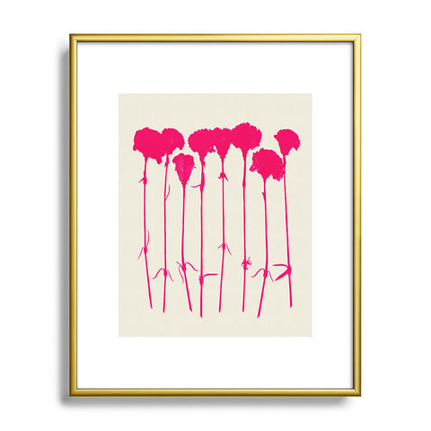 Garima Dhawan Carnations Pink Metal Framed Art Print