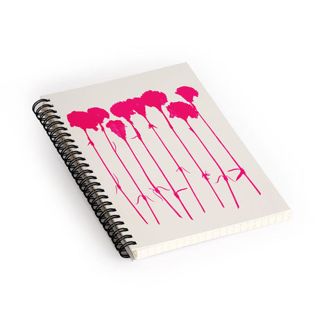 Garima Dhawan Carnations Pink Spiral Notebook