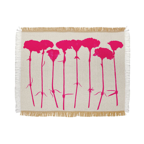 Garima Dhawan Carnations Pink Throw Blanket