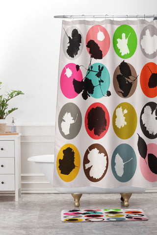 Garima Dhawan cherry blossom 2 Shower Curtain And Mat