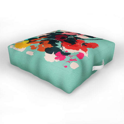Garima Dhawan cherry blossom 5 Outdoor Floor Cushion