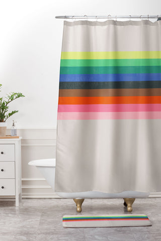 Garima Dhawan colorfields 4 Shower Curtain And Mat