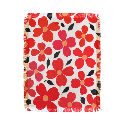 Garima Dhawan dogwood 14 Throw Blanket