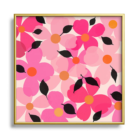 Garima Dhawan dogwood 15 Metal Square Framed Art Print