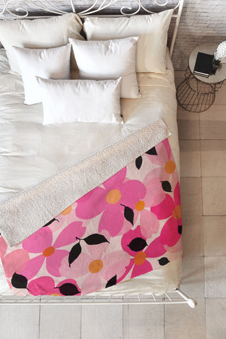 Garima Dhawan dogwood 15 Fleece Throw Blanket