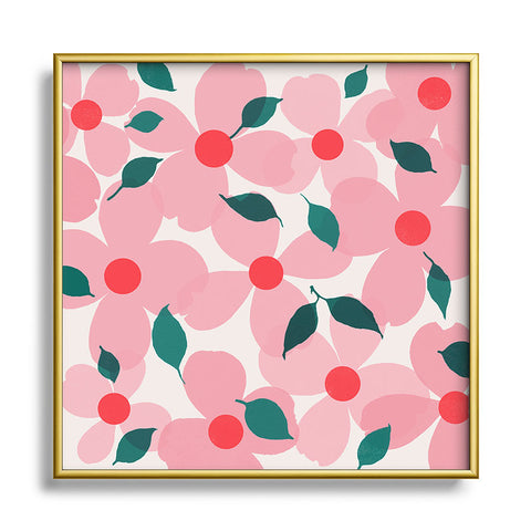 Garima Dhawan dogwood 16 Metal Square Framed Art Print