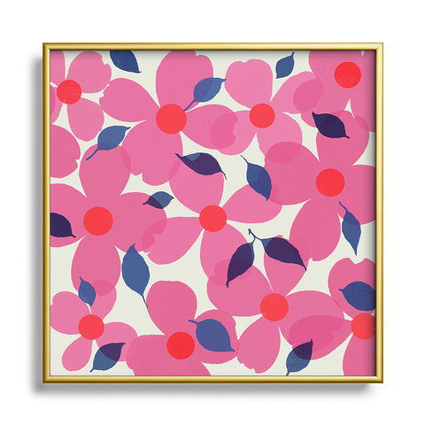 Garima Dhawan dogwood 18 Metal Square Framed Art Print