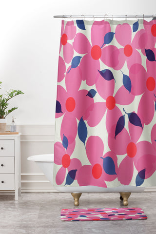 Garima Dhawan dogwood 18 Shower Curtain And Mat