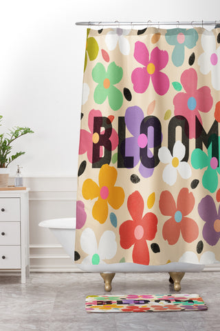 Garima Dhawan Dogwood Bloom Shower Curtain And Mat