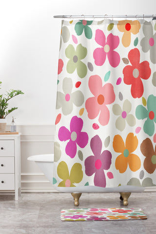 Garima Dhawan Dogwood Multi Shower Curtain And Mat
