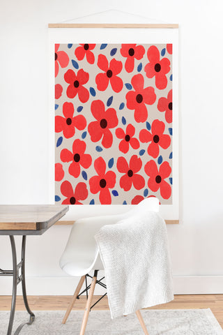 Garima Dhawan Dogwood Red Art Print And Hanger