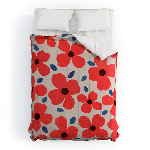Garima Dhawan Dogwood Red Comforter