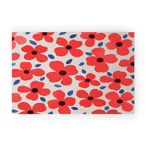 Garima Dhawan Dogwood Red Welcome Mat