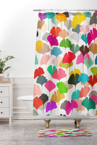 Garima Dhawan gingko 3 Shower Curtain And Mat