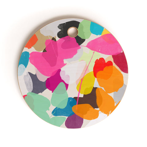 Garima Dhawan golden rain 1 Cutting Board Round