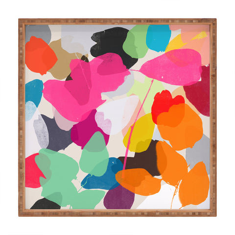 Garima Dhawan golden rain 1 Square Tray