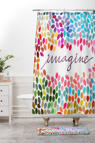 Garima Dhawan Imagine 1 Shower Curtain And Mat