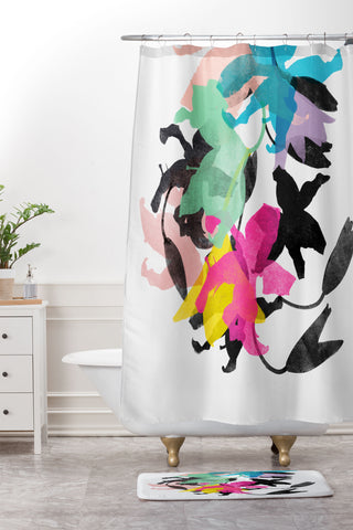 Garima Dhawan lily 1 Shower Curtain And Mat