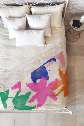 Garima Dhawan lily 68 Fleece Throw Blanket