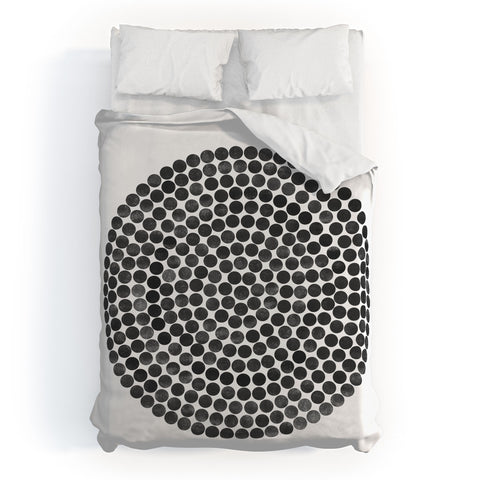 Garima Dhawan mandala black Duvet Cover